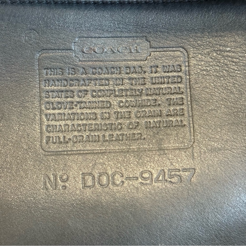 Vintage Coach 9457 Chelsea Slim Crossbody Purse Black Leather - Picture 6 of 9